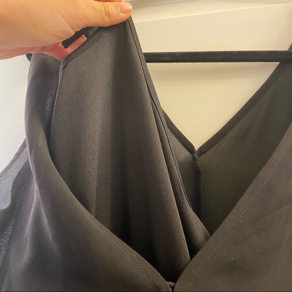 Astr chiffon black ruffle romper - Picture 5 of 7